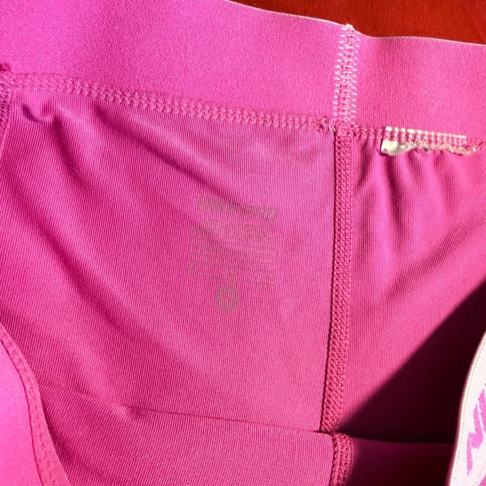 Nike Pro Shorts Athletic Compression Pink White Size M